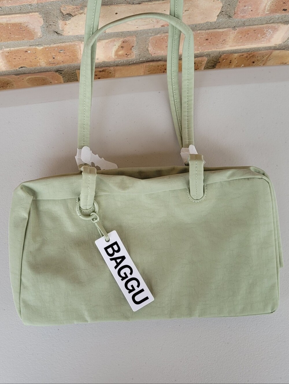 BAGGU NWT Celadon Green Bowler Bag Regular Size